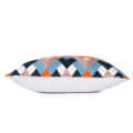 Orange Blue Black Chevron Design Cushion Cover - rear_view