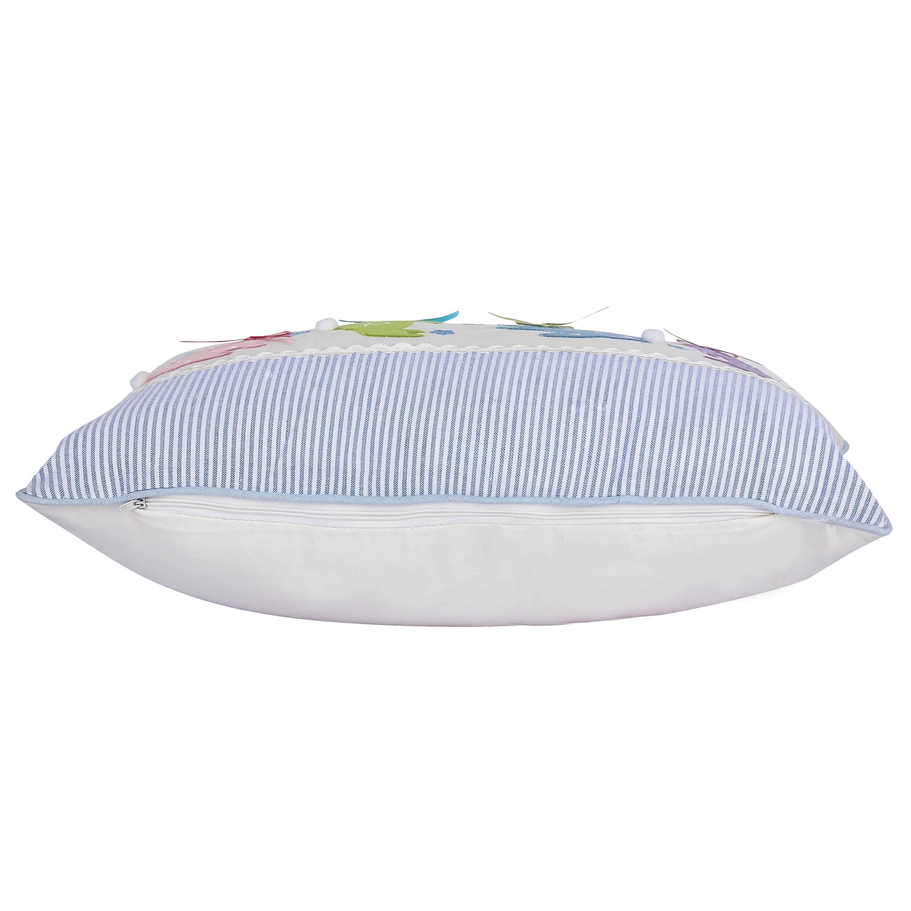 Playful Rabbits Kids Cushion Cover - rear_view