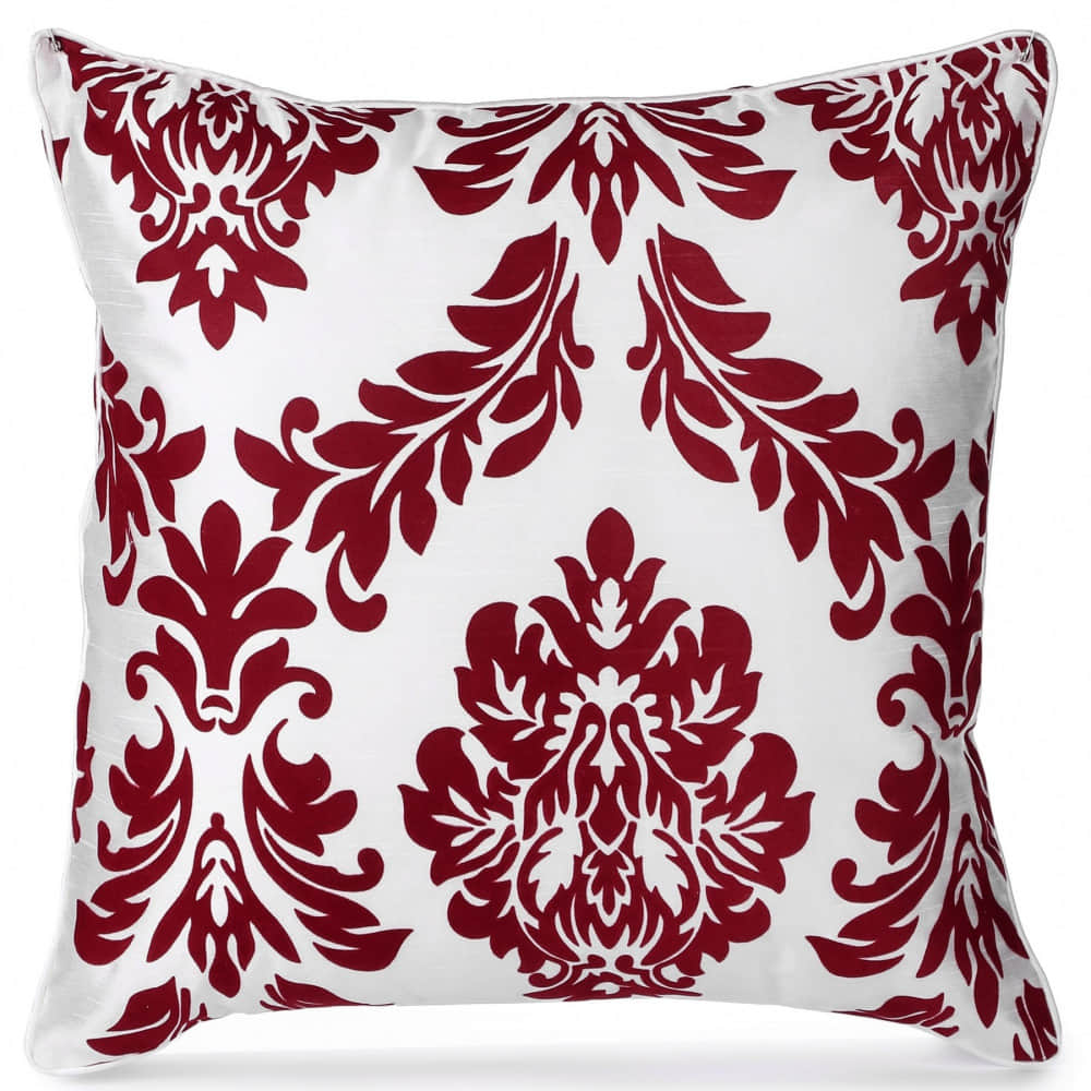 Maroon Embroidery Cushion Cover (Pack of 2) - photo
