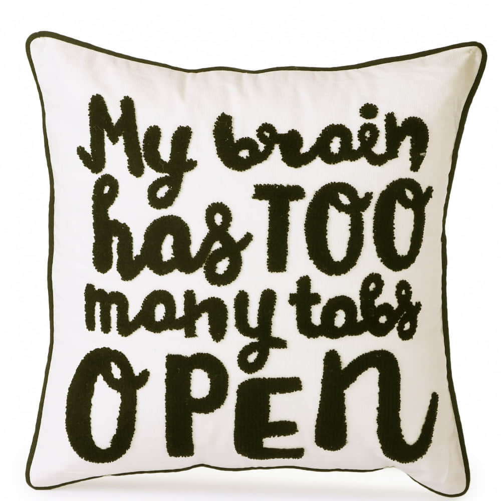 Linen Embroidered Cushion Cover - photo