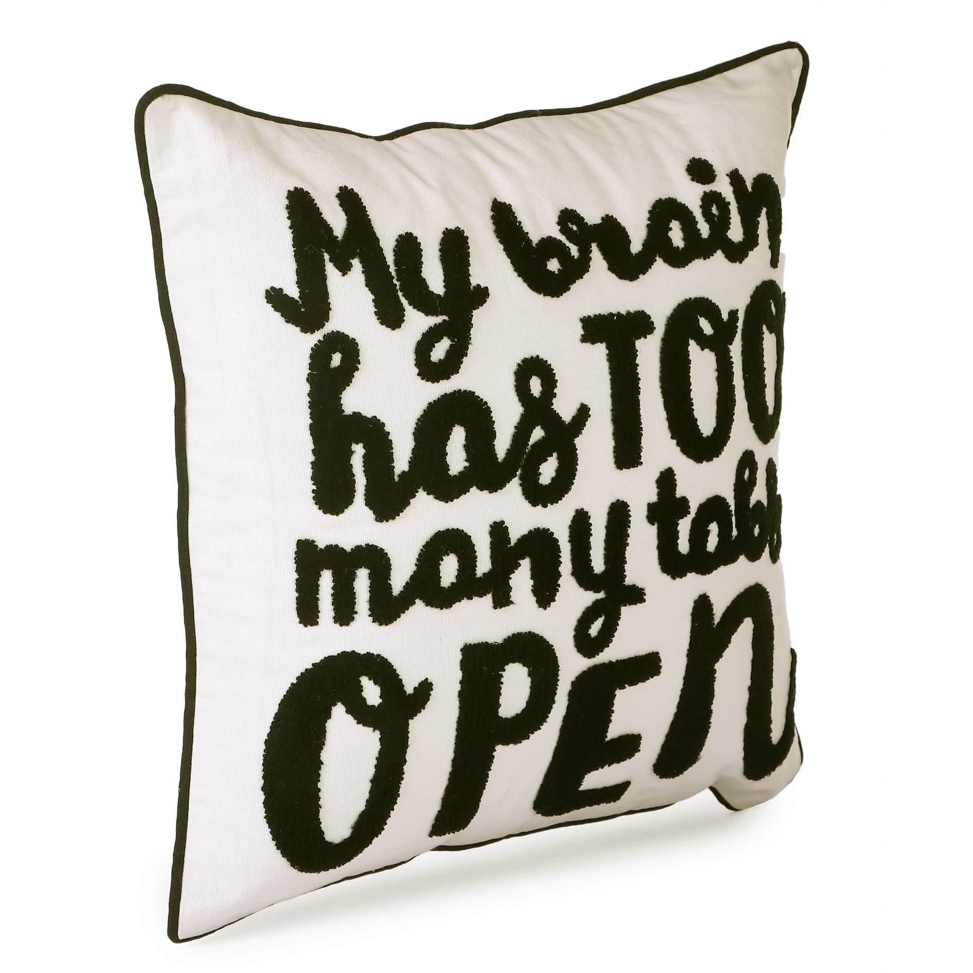 Linen Embroidered Cushion Cover - top_view