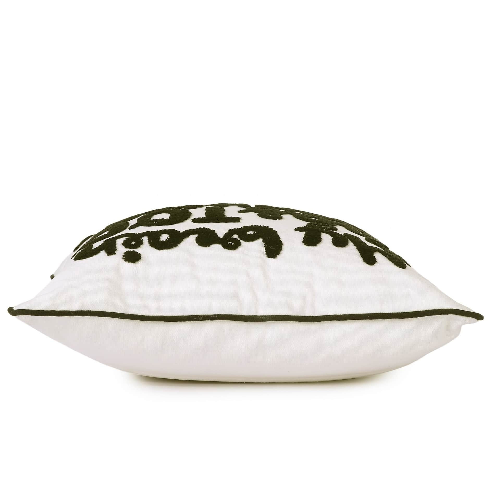 Linen Embroidered Cushion Cover - rear_view