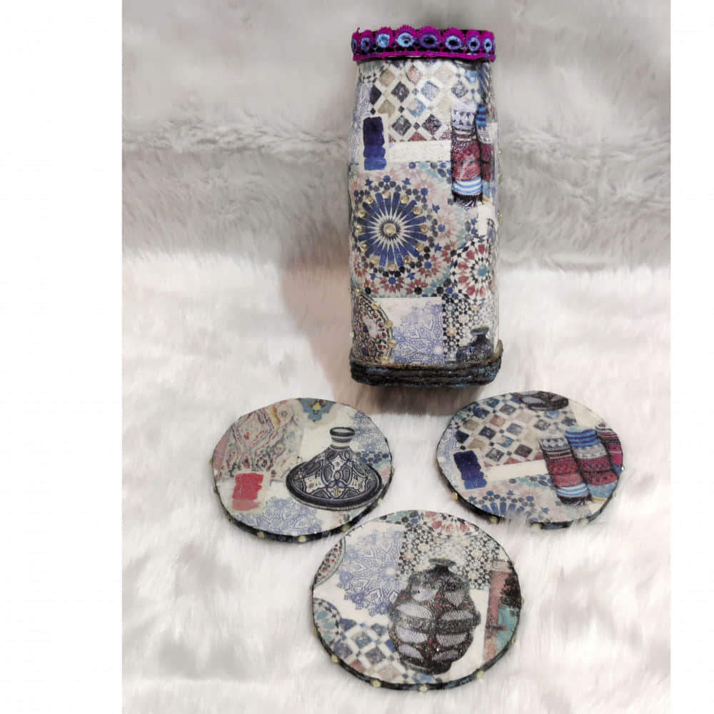 Vase and Tea Coasters Set - photo