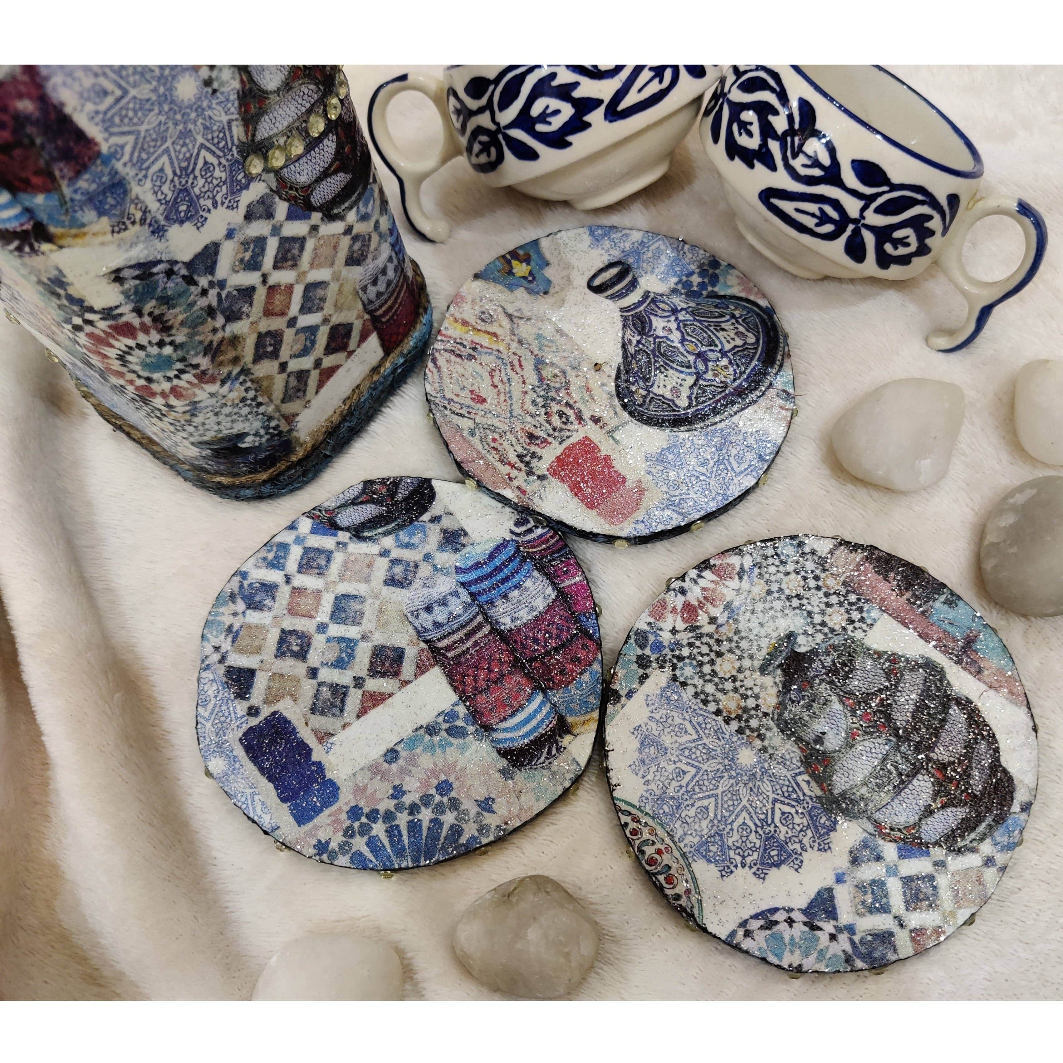 Vase and Tea Coasters Set - front_view