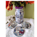Vase and Tea Coasters Set - top_view
