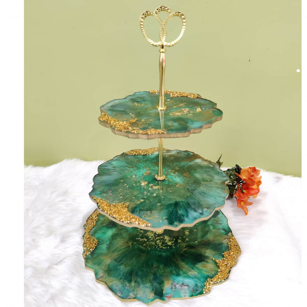 3-tiered Cake Stand with (Green) - photo