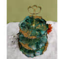 3-tiered Cake Stand with (Green) - front_view