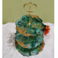 3-tiered Cake Stand with (Green) - left_view