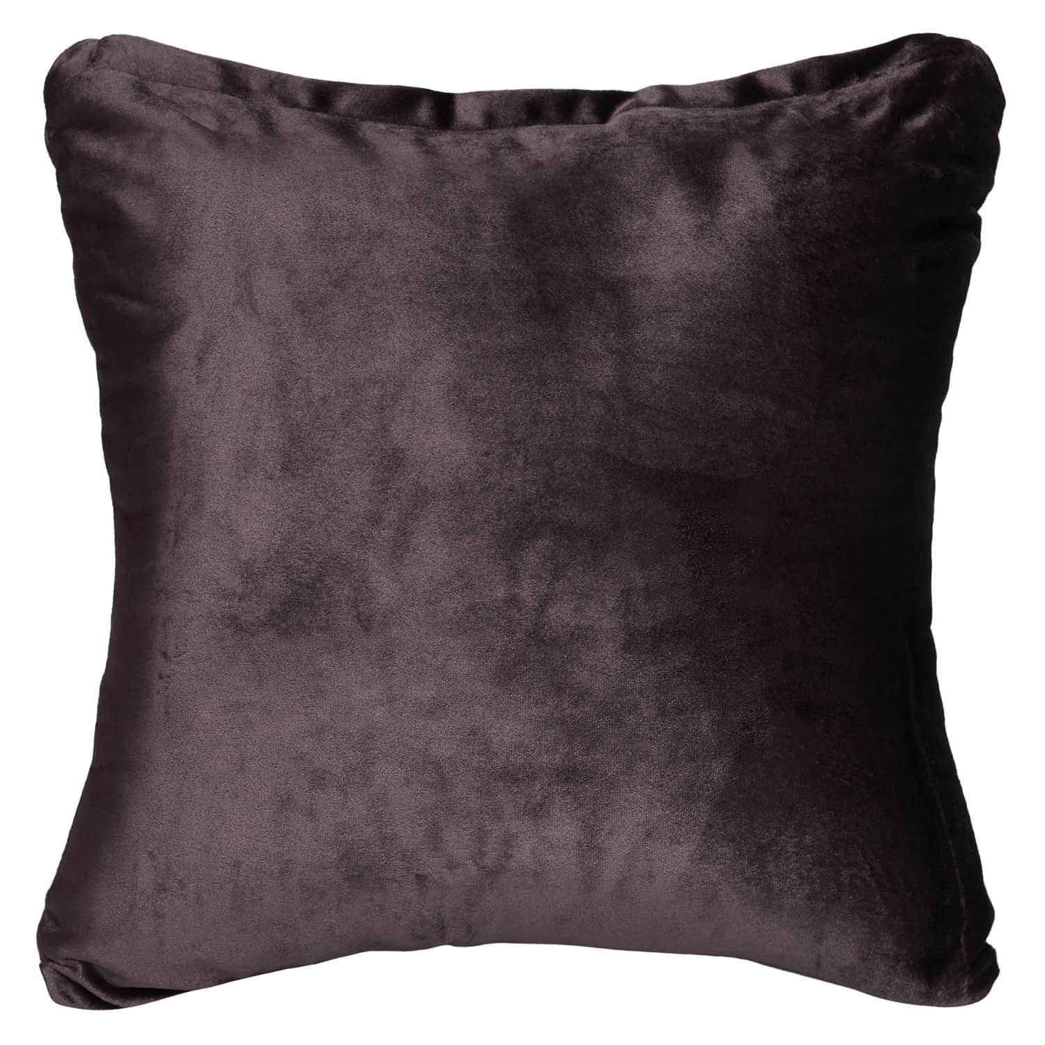 Brown Premium Cushion Cover(set of 2) - top_view