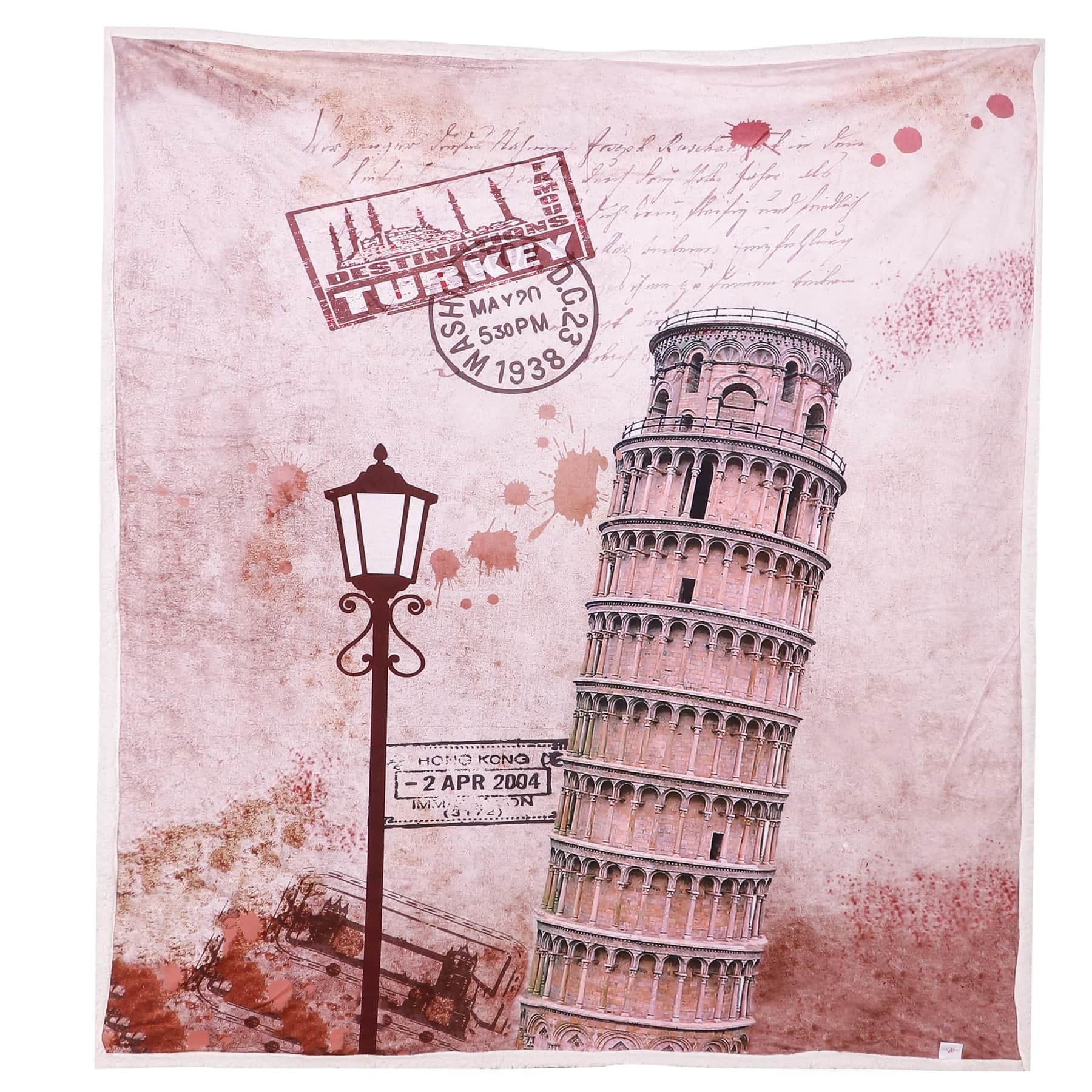 Nomaadi Leaning Tower of Pisa Digital Print(BLanket)