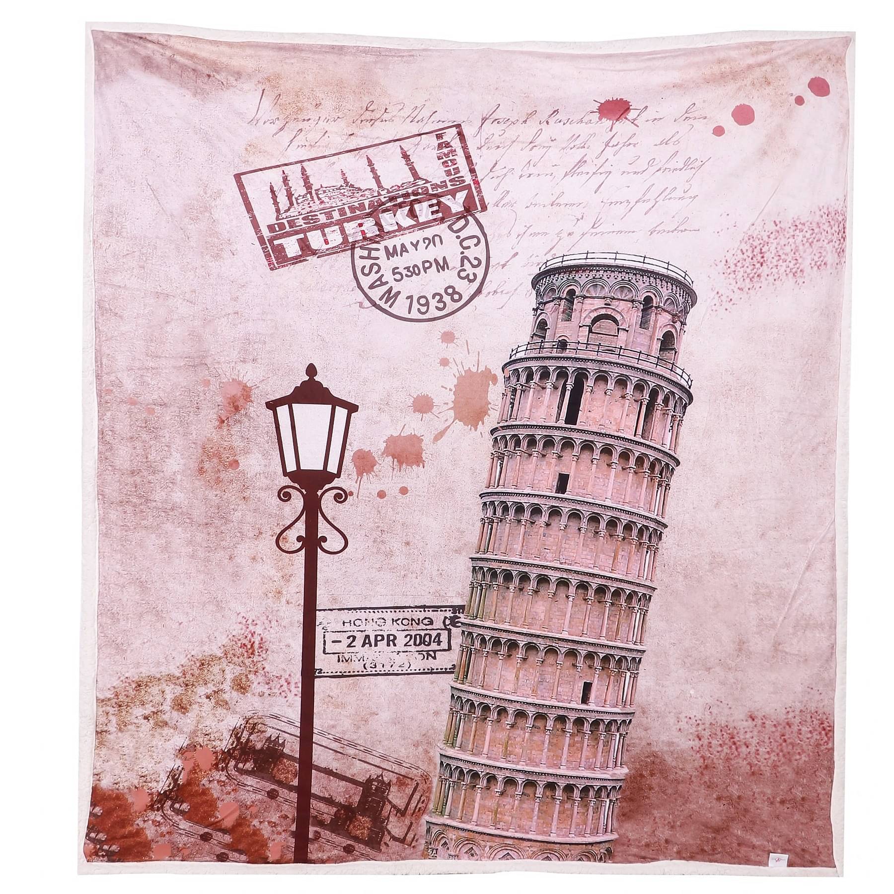 Nomaadi Leaning Tower of Pisa Digital Print(BLanket)