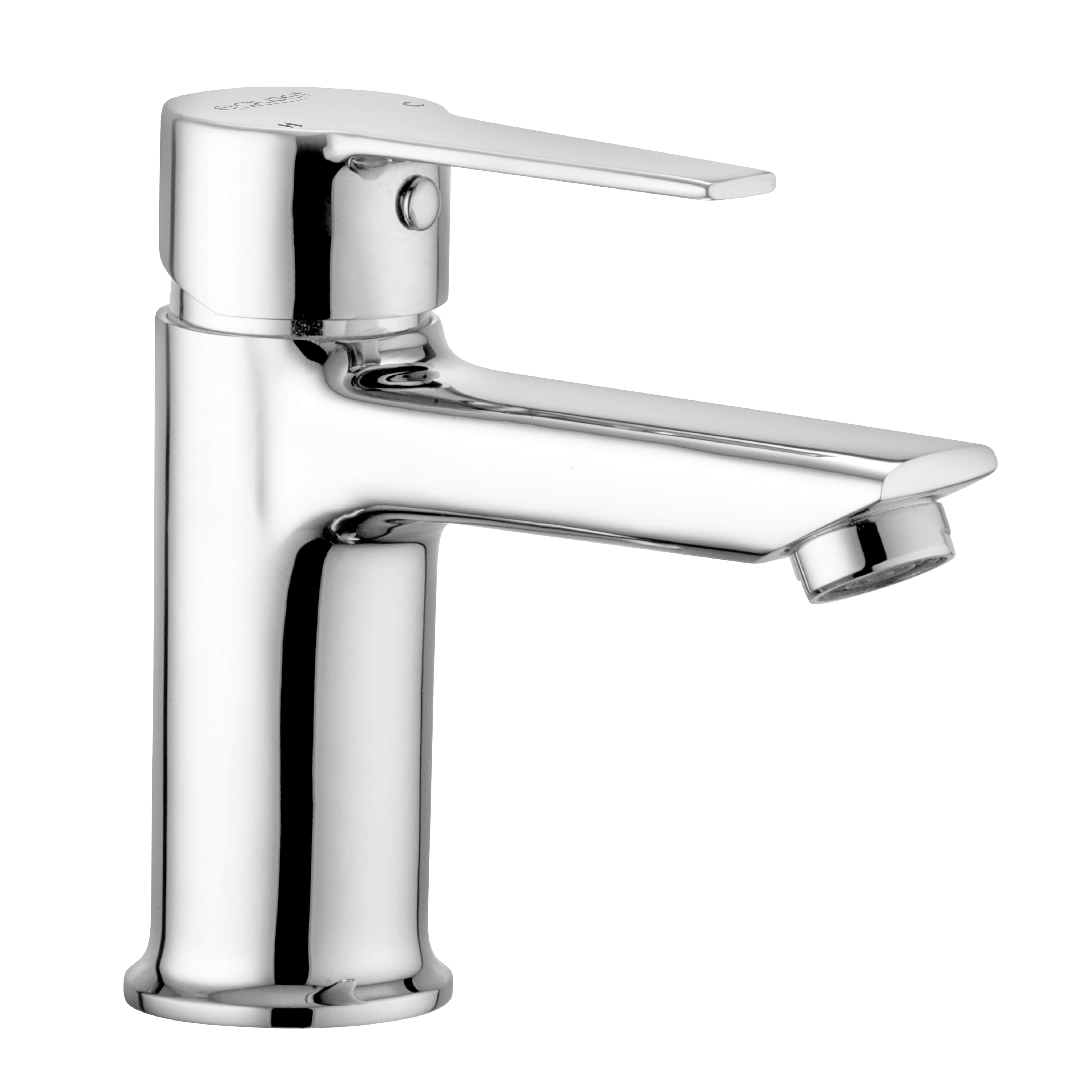 Single Lever Basin Mixer (Silver Finish) - top_view