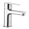 Single Lever Basin Mixer (Silver Finish) - top_view