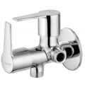 Fusion Angle Valve 2 in 1 with Chrome Finish (Silver, Brass) - top_view
