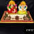 Lord  Ganesh Laxmi Stone Idol with Marble Chauki - photo