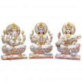Marble Ganesha Lakshmi Sarswati - top_view
