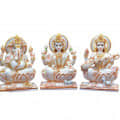 Marble Ganesha Lakshmi Sarswati - bottom_view