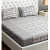 Grey Floral 240 TC Cotton 1 Double King Size Bedsheet - front_view