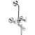 Brass 3 in 1 Wall Mixer With L-bend Pipe (Silver, Chrome Finish) - rear_view