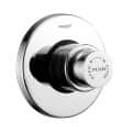 Brass Chrome Finish Round Dual Flush Valve - front_view