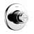 Brass Chrome Finish Round Dual Flush Valve - front_view