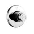Brass Chrome Finish Round Dual Flush Valve - top_view
