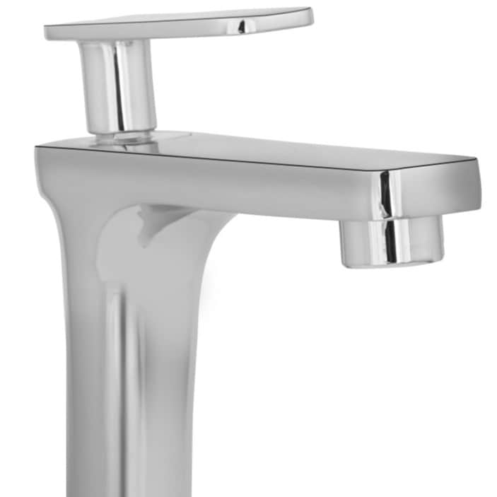 Deck Mounted Chrome Finish Tap - front_view