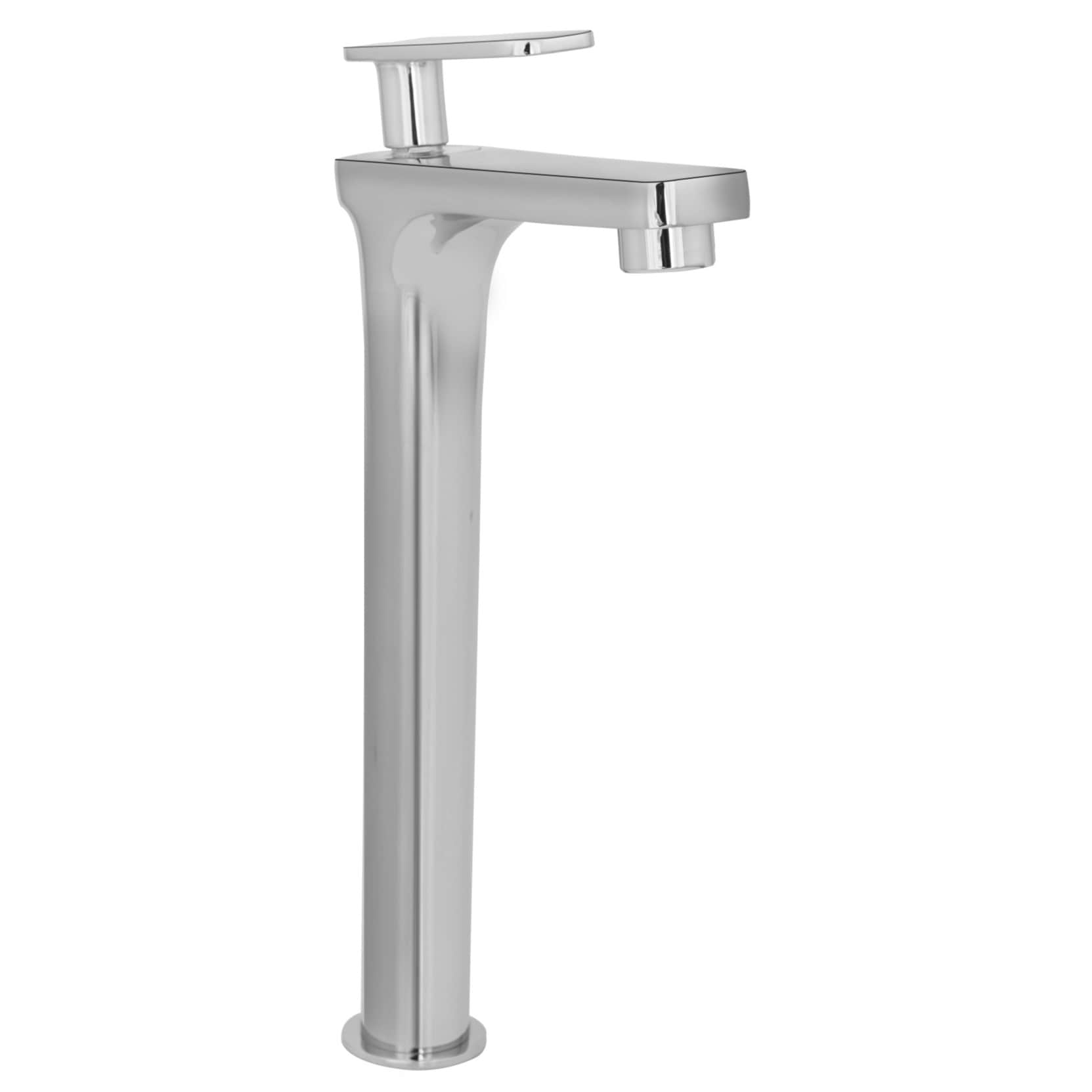 Deck Mounted Chrome Finish Tap - top_view