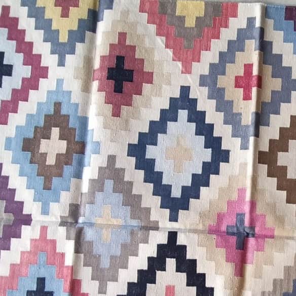 4*6 Cotton Area Rug Handwoven - front_view
