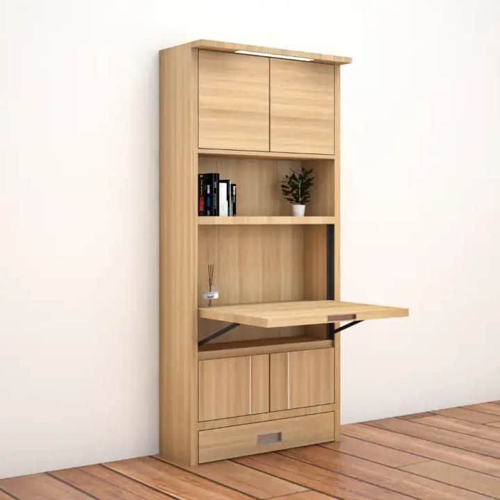 Study Table with Multiple Functions - top_view