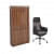 Multi Functional Study Table With glossy Finish - rear_view