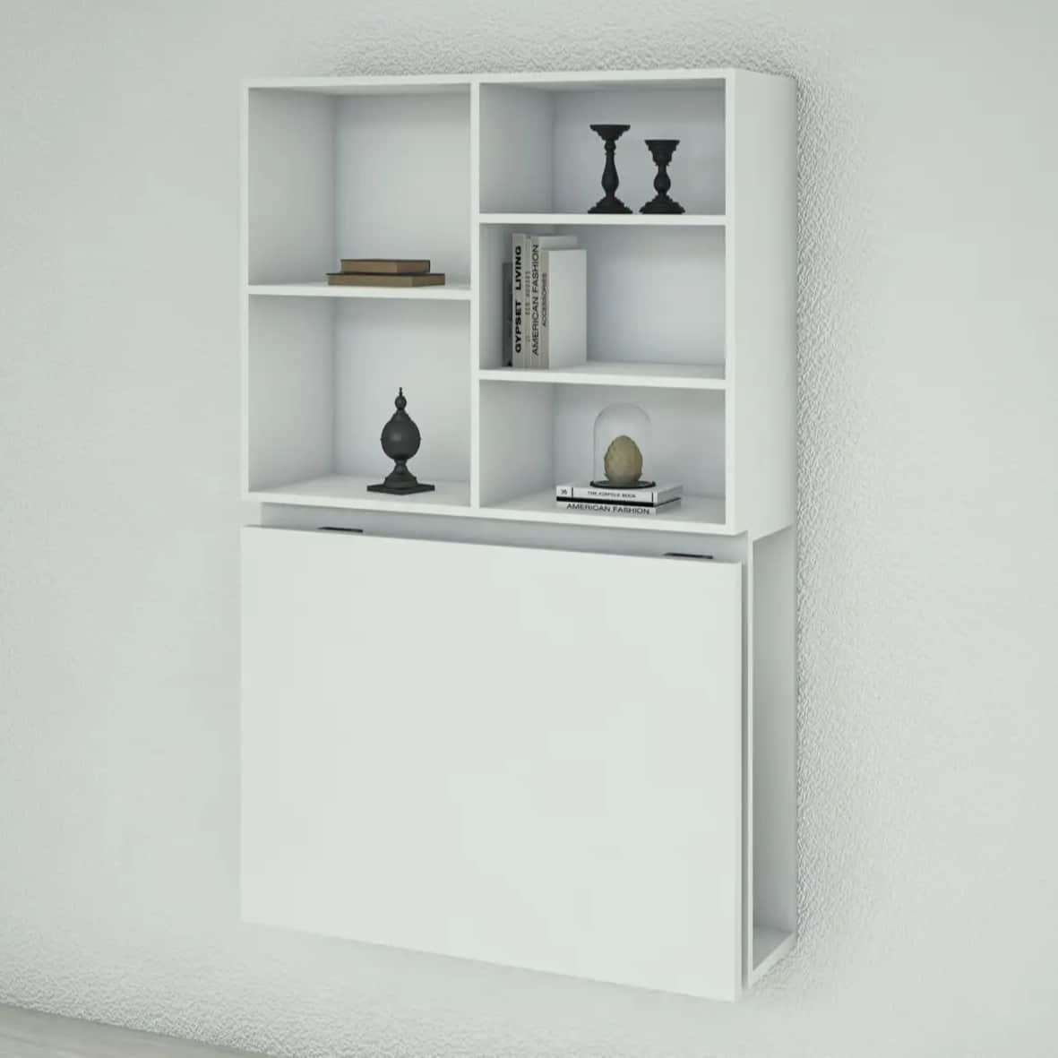 Wall E Space Saving Study Unit - rear_view