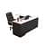 Madrid Foldable Executive Table - rear_view