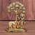 Designer Metal Lord Metal Cow Calf and Krishna Idol Showpiece - rear_view