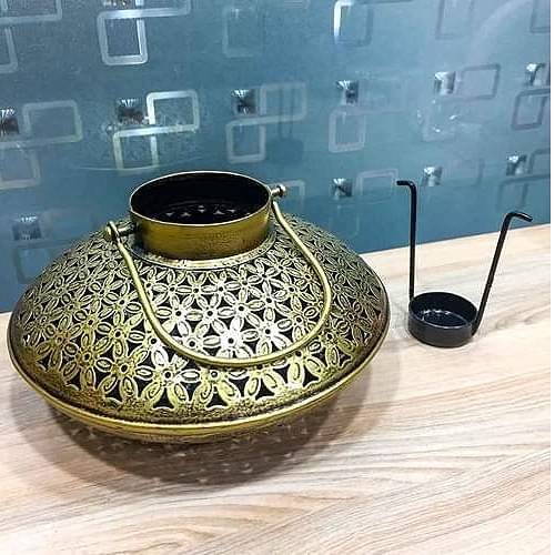 Metal Handicraft Netted Handi Shape Degchi T Light Candle Holder