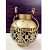 Wrought Iron T-Light Antique Gold Finish Big Wall Hanging Candle Holder - top_view