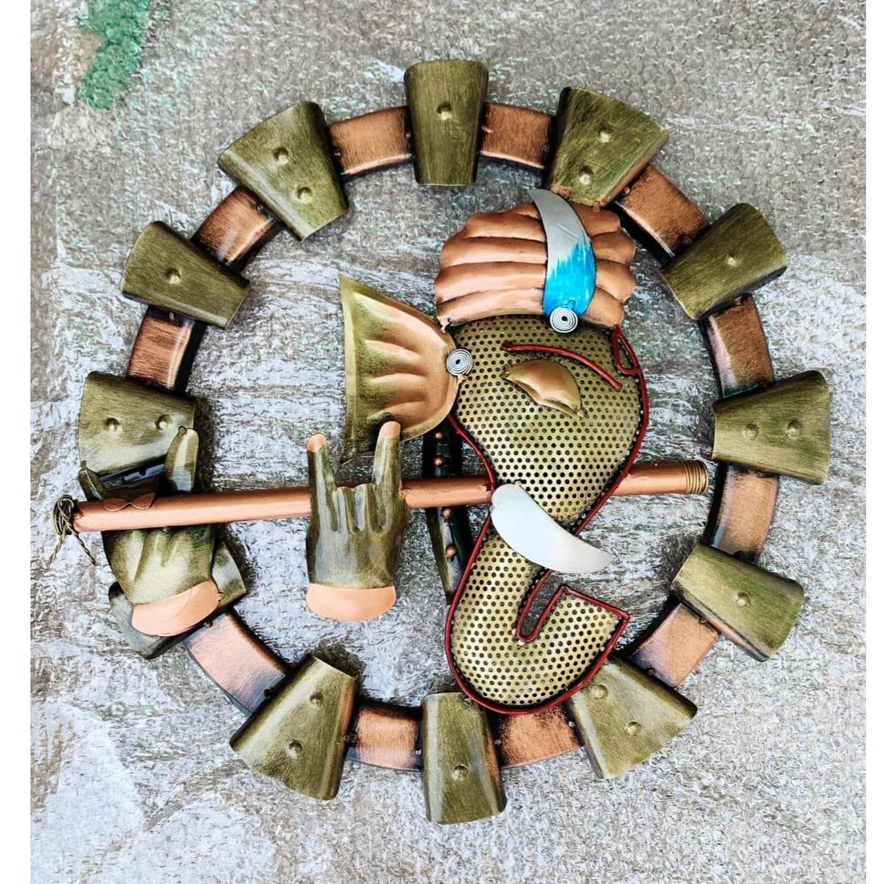 Lord Ganesha Wall Mounted Showpiece for Home Decor - rear_view
