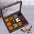 Sheesham Wooden Masala Box with Spoon |  12 - top_view