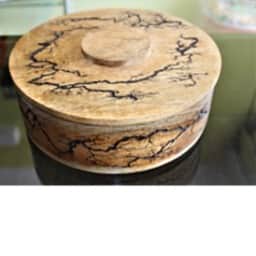 Wooden Chapati Box - front_view