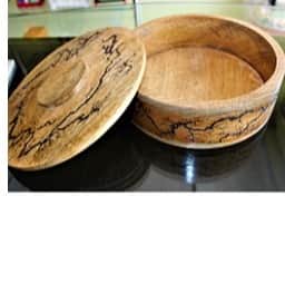 Wooden Chapati Box - rear_view