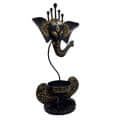Handpainted Iron Painted  Ganesha  Light Candle Holder - front_view