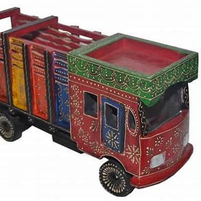Vintage Style Classic Wooden Truck Showpiece