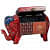 Wooden Hand Painted Embossed Box in Elephant Shape - photo
