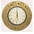 Golden Circular Vintage Analog Wall Clock - photo