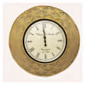 Golden Circular Vintage Analog Wall Clock - front_view