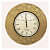Golden Circular Vintage Analog Wall Clock - front_view