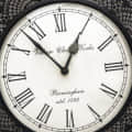Black Circular Vintage Analog Wall Clock - rear_view