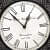 Black Circular Vintage Analog Wall Clock - rear_view