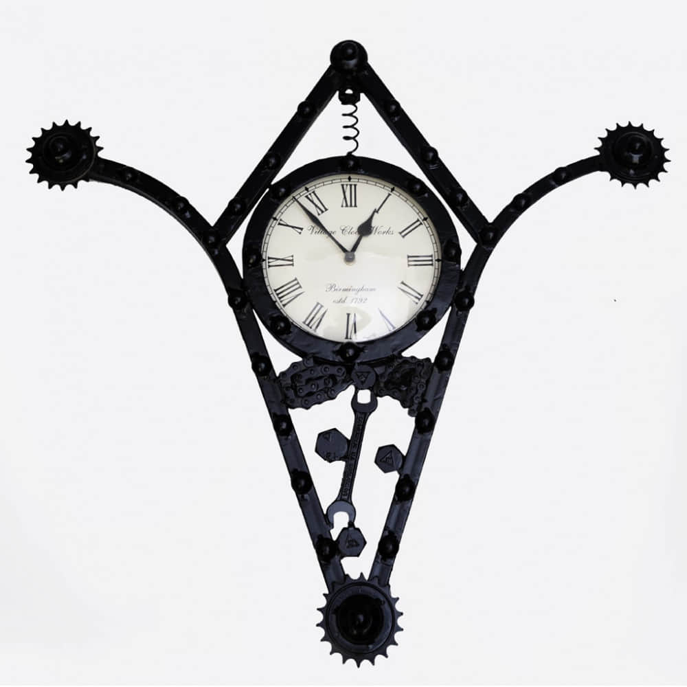 Industrial Style Retro Gear Analog Wall Clock - photo