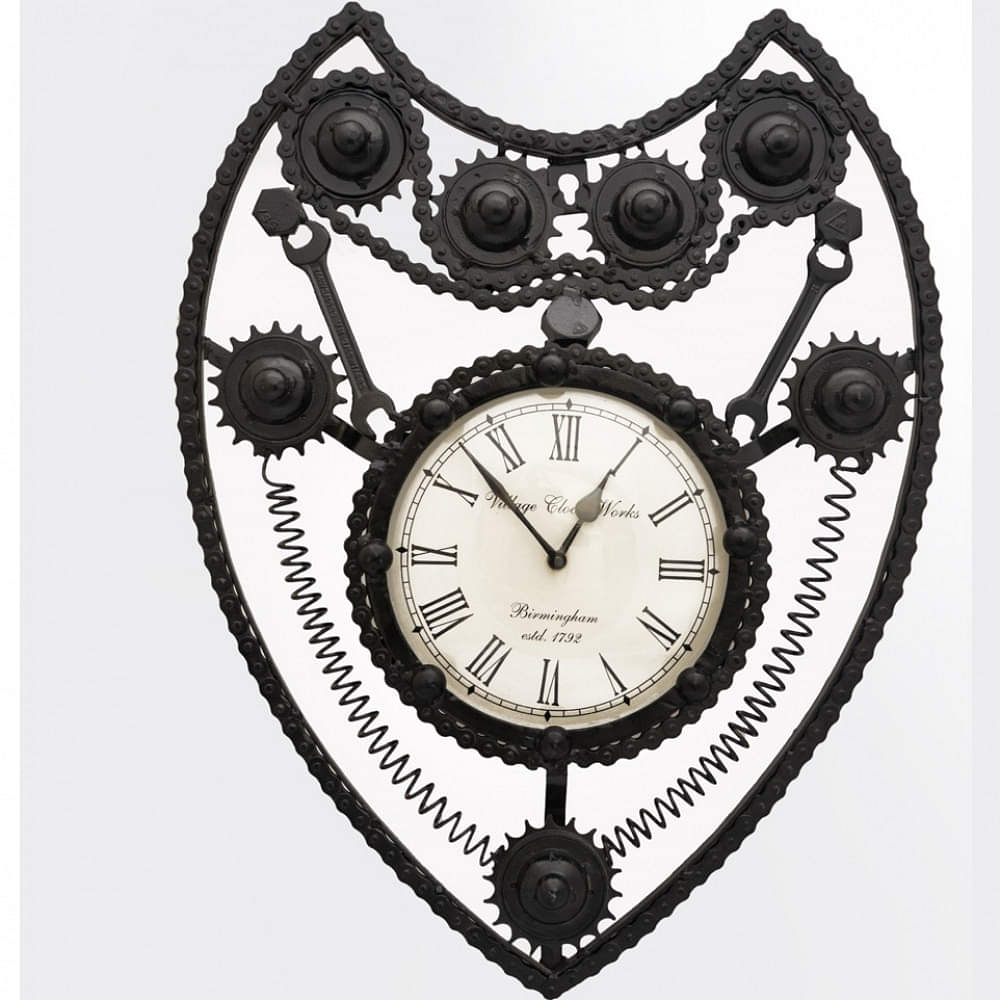 Industrial Style Retro Gear Analog Wall Clock - photo